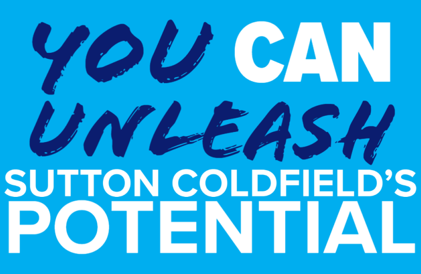 You can unleash Sutton Coldfield's Potential